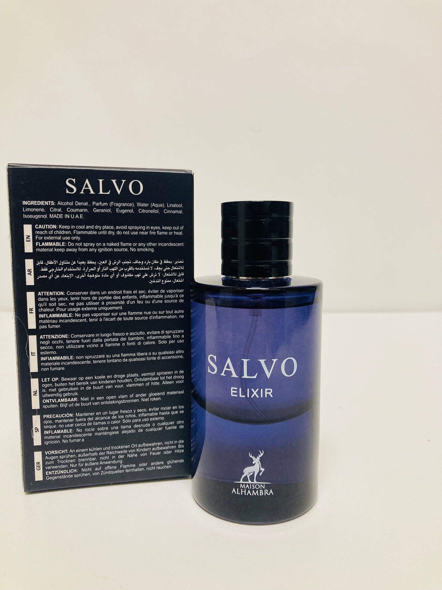 Salvo Elixir EDP Spray Perfume Cologne for Men 60ml (2.02 Fl. OZ) by Maison Alhambra