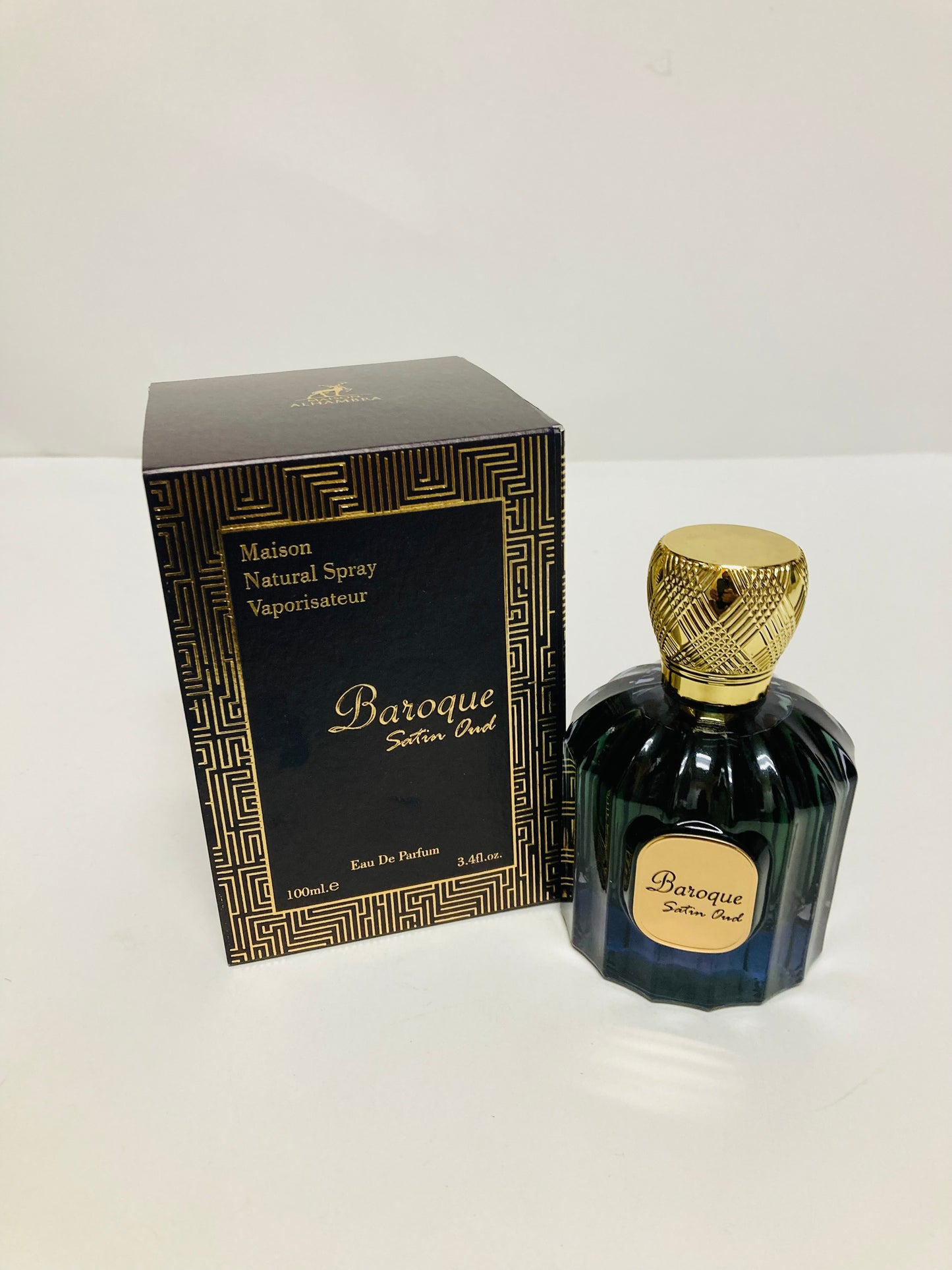 Maison Alhambra Baroque Satin Oud for Unisex Eau de Parfum Spray, 3.4 Ounce