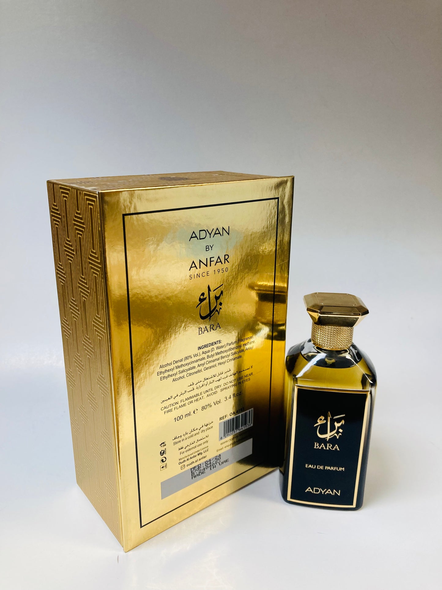 BARA EAU DE PARFUM BY ADYAN UNISEX 3.4 OZ 100ml