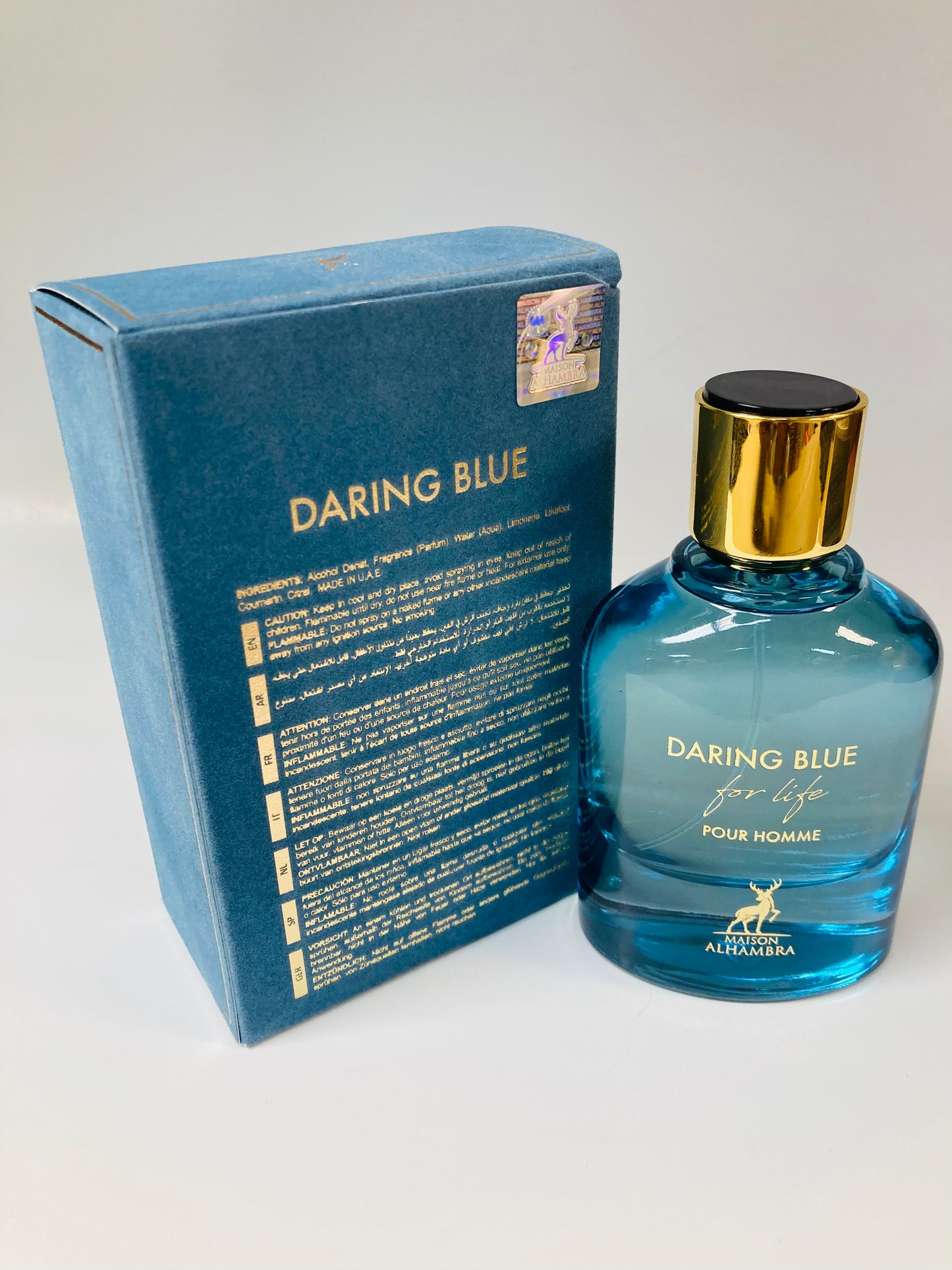 Daring Blue For Life Eau de Parfum 100 ml/3.4 Fl.oz For Men by Maison Alhambra