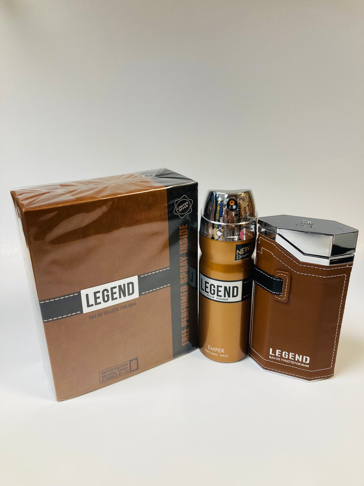 Legend EDT Spray for Men by Emper 100 ML/3.4 FL Oz. FREE PERFUMED SPRAY INSIDE