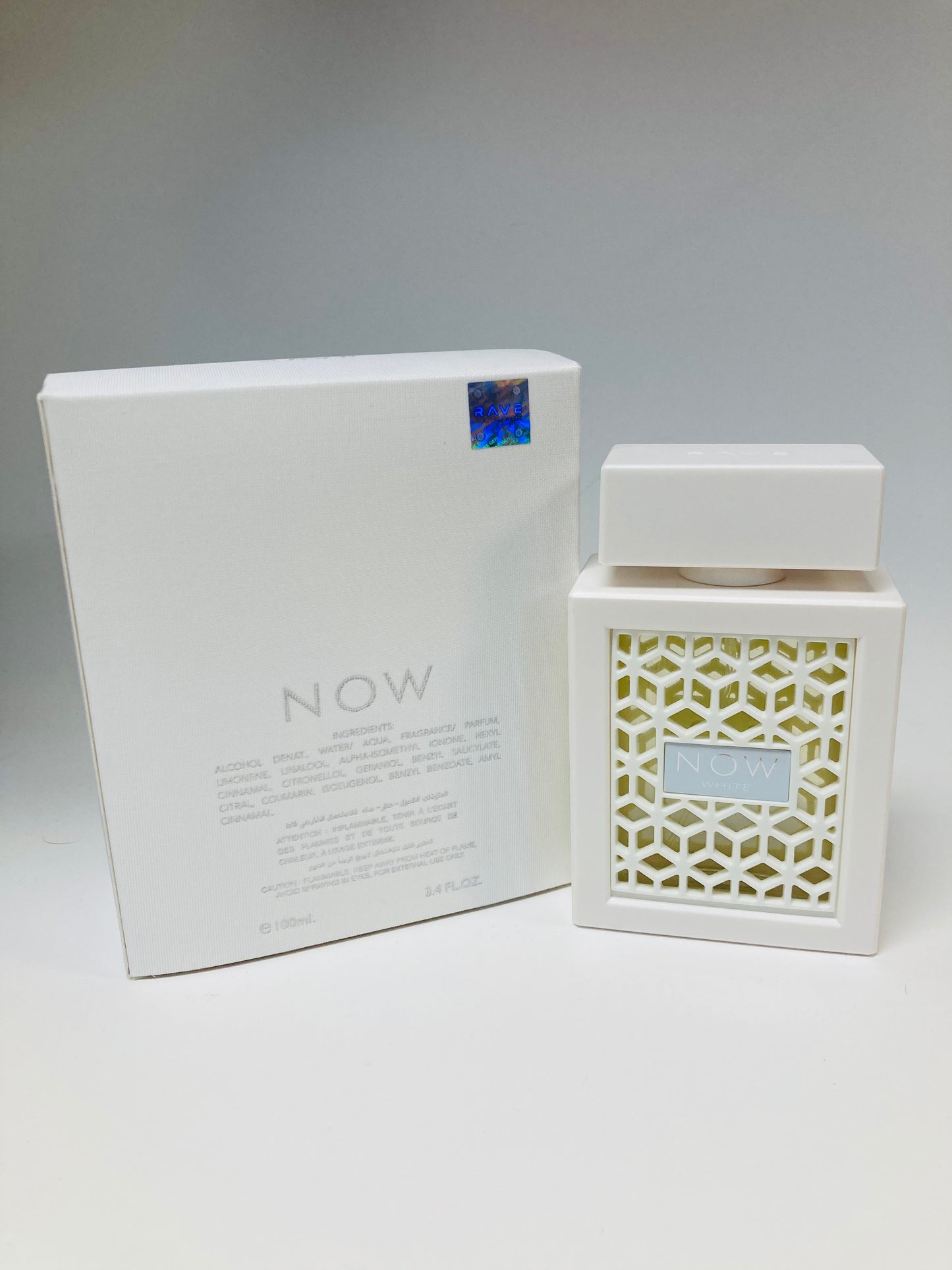 RAVE Now White Eau de Parfum Spray for Unisex, 3.4 Ounce