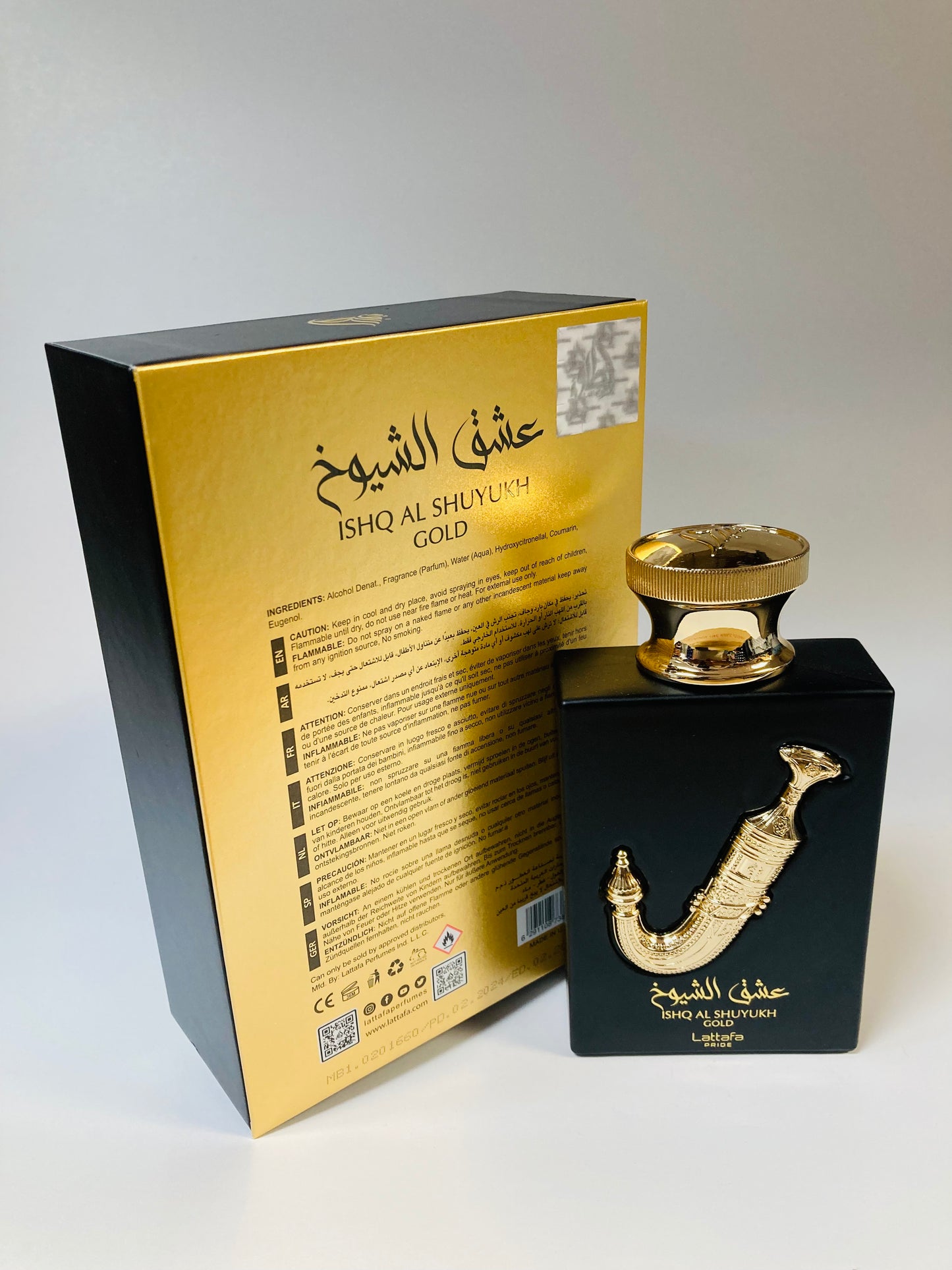 Lattafa Pride Ishq Al Shuyukh Gold for Unisex Eau de Parfum Spray, 3.4 Ounce